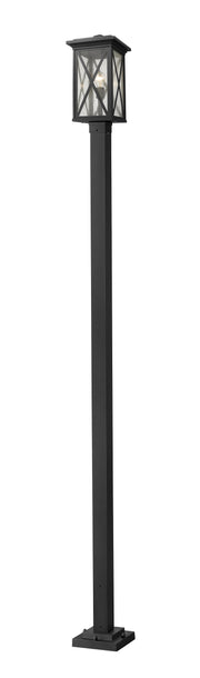 Brookside 1 Light 9.5" Outdoor Post Mount Fixture in Black, 96" Square Post