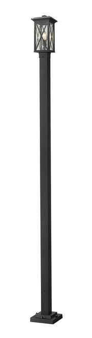 Brookside 1 Light 7.5" Outdoor Post Mount Fixture in Black, 96" Square Post