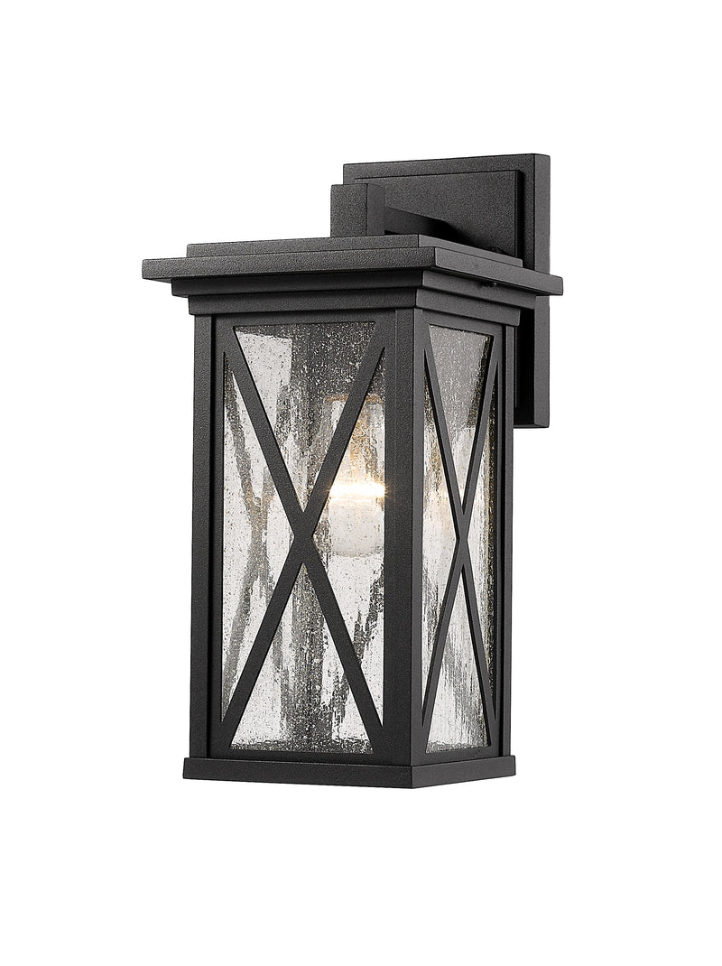 Brookside 1 Light 6" Outdoor Wall Light in Black