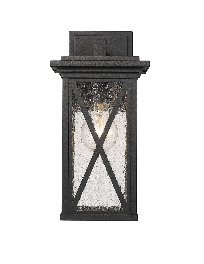Brookside 1 Light 6" Outdoor Wall Light in Black