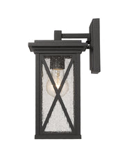 Brookside 1 Light 6" Outdoor Wall Light in Black