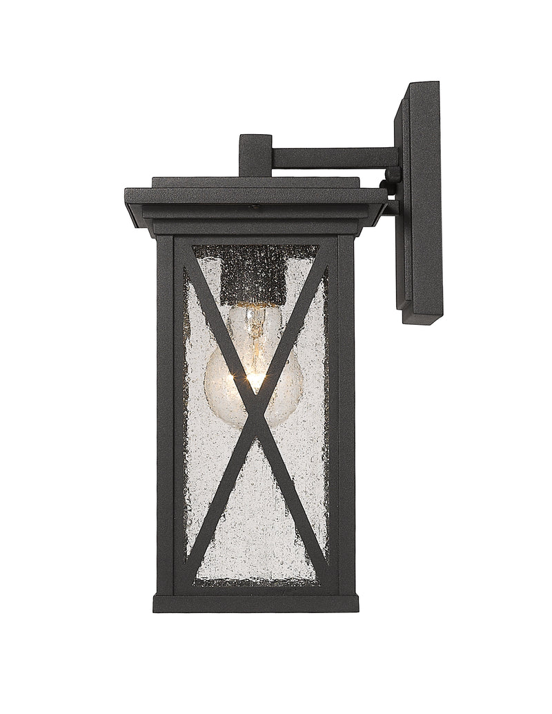 Brookside 1 Light 6" Outdoor Wall Light in Black