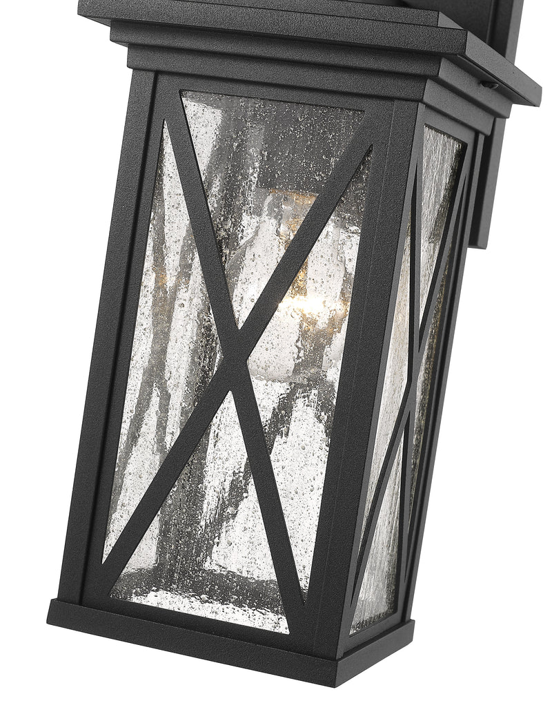 Brookside 1 Light 6" Outdoor Wall Light in Black
