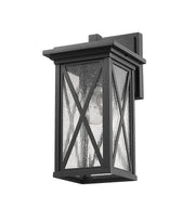 Brookside 1 Light 6" Outdoor Wall Light in Black