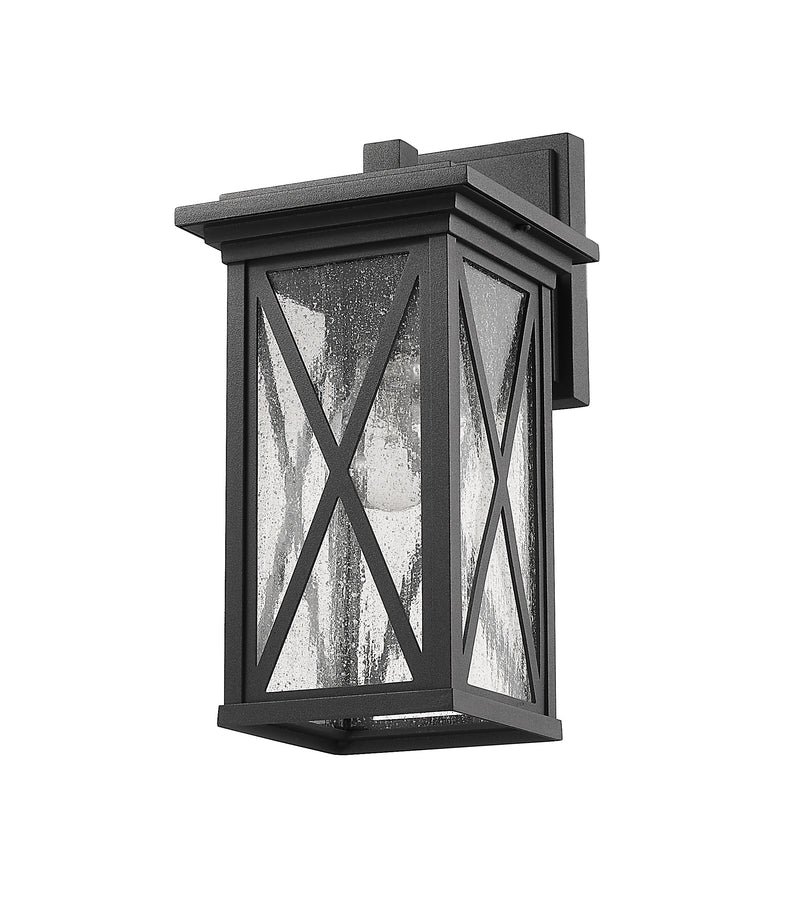 Brookside 1 Light 6" Outdoor Wall Light in Black