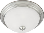 Essentials 13.5" 2 Light Flush Mount in Satin Nickel