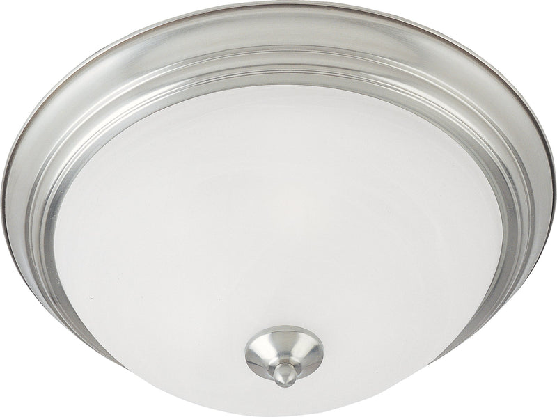Essentials 13.5" 2 Light Flush Mount in Satin Nickel
