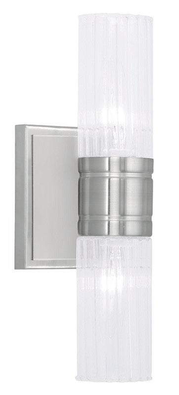 Midtown 2 Light Bath Vanity in Brushed Nickel