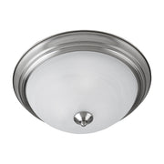 Essentials 15.5" 3 Light Flush Mount in Satin Nickel