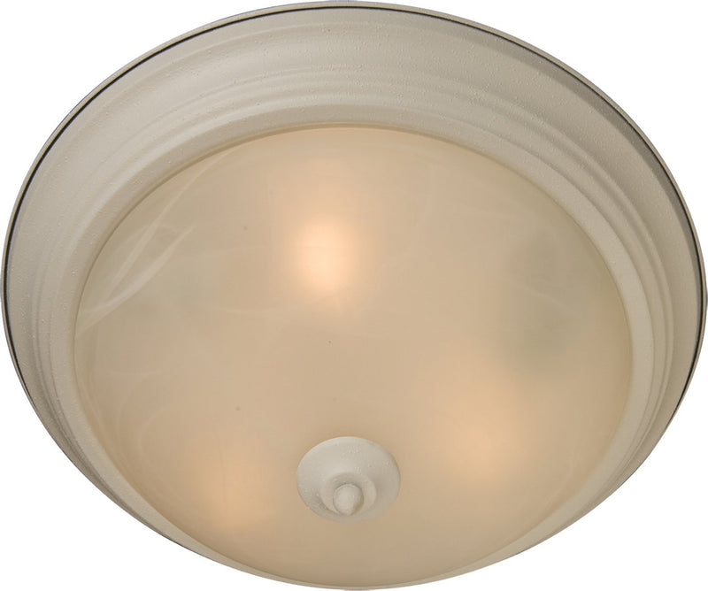 Essentials 15.5" 3 Light Flush Mount in Textured White