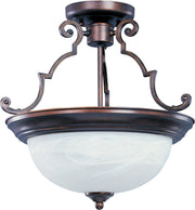 Essentials 2 Light Semi-Flush Mount in Oil Rubbed Bronze