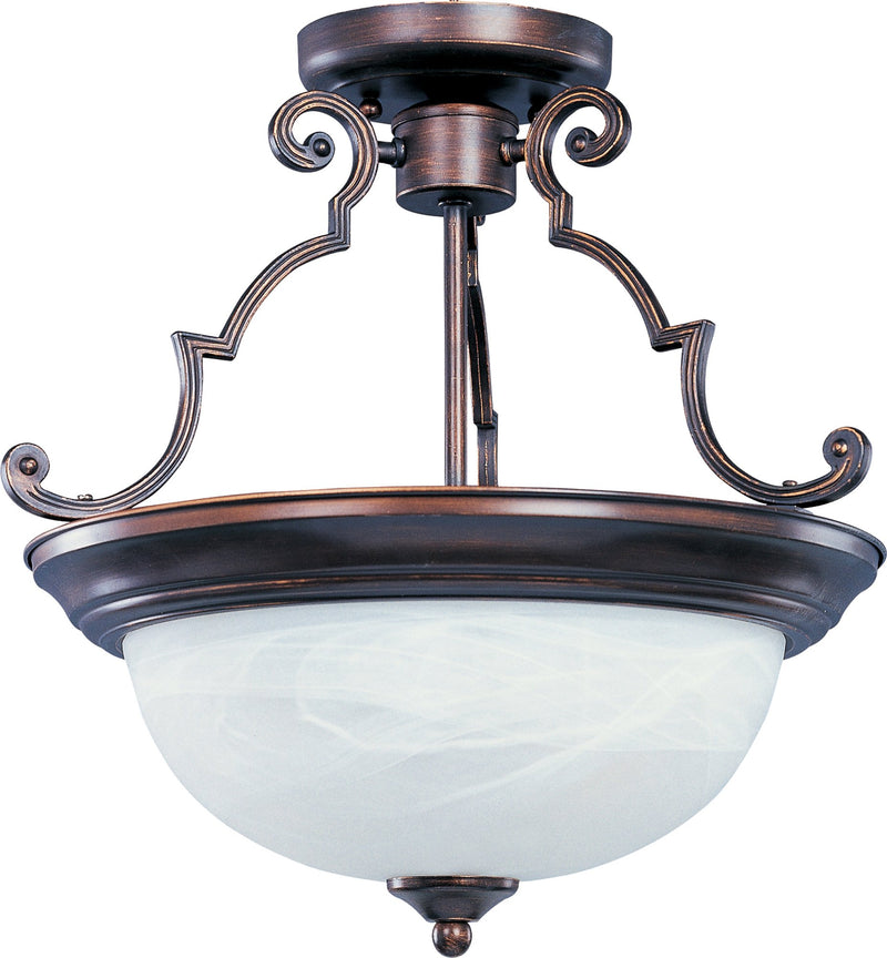 Essentials 2 Light Semi-Flush Mount in Oil Rubbed Bronze