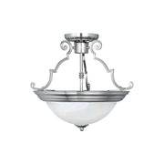Essentials 2 Light Semi-Flush Mount in Satin Nickel