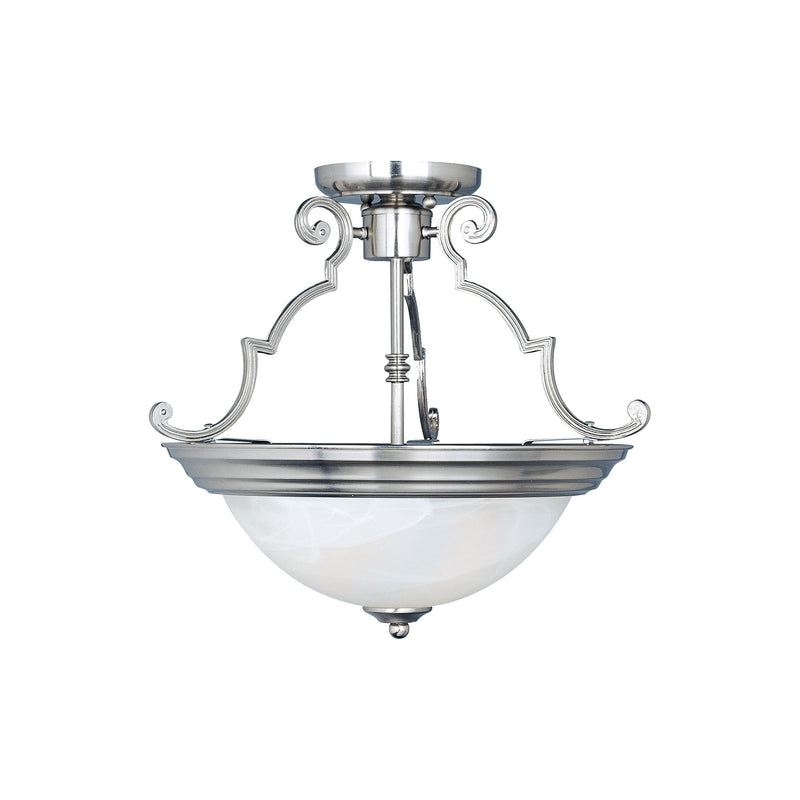 Essentials 2 Light Semi-Flush Mount in Satin Nickel