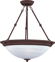 Essentials 15" 3 Light Inverted Bowl Pendant in Oil Rubbed Bronze