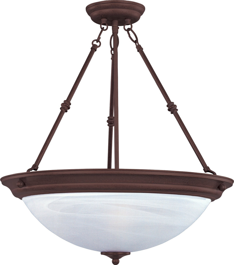 Essentials 15" 3 Light Inverted Bowl Pendant in Oil Rubbed Bronze