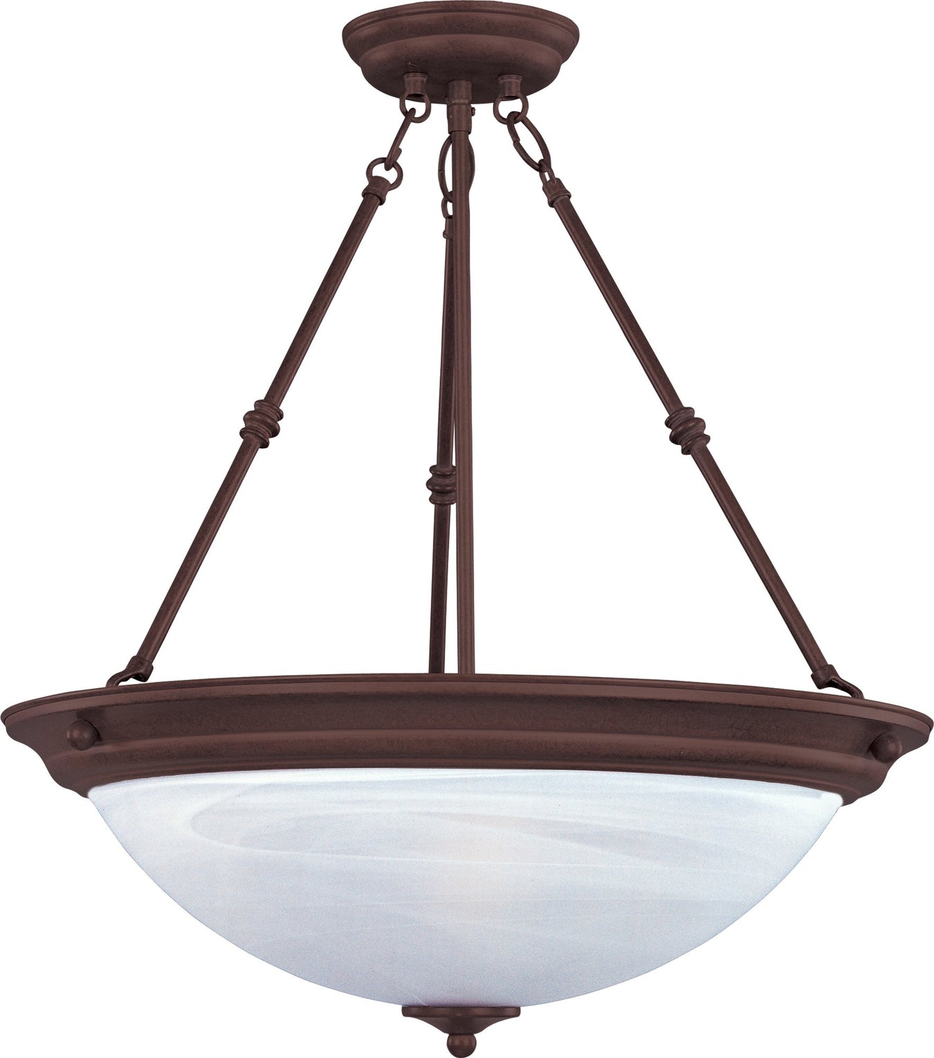 Essentials 15" 3 Light Inverted Bowl Pendant in Oil Rubbed Bronze
