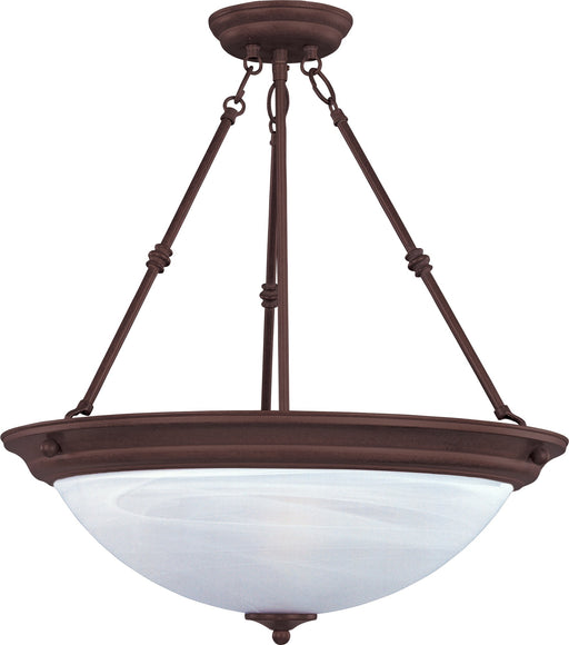 Essentials 15" 3 Light Inverted Bowl Pendant in Oil Rubbed Bronze