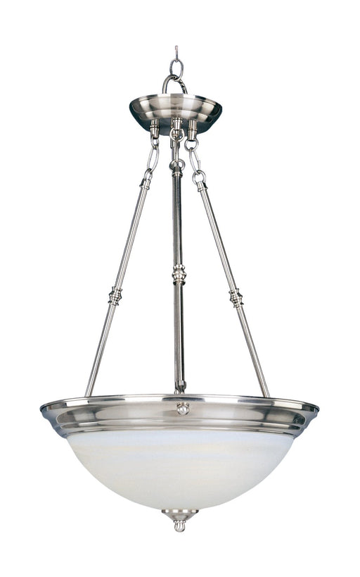 Essentials 15" 3 Light Inverted Bowl Pendant in Satin Nickel