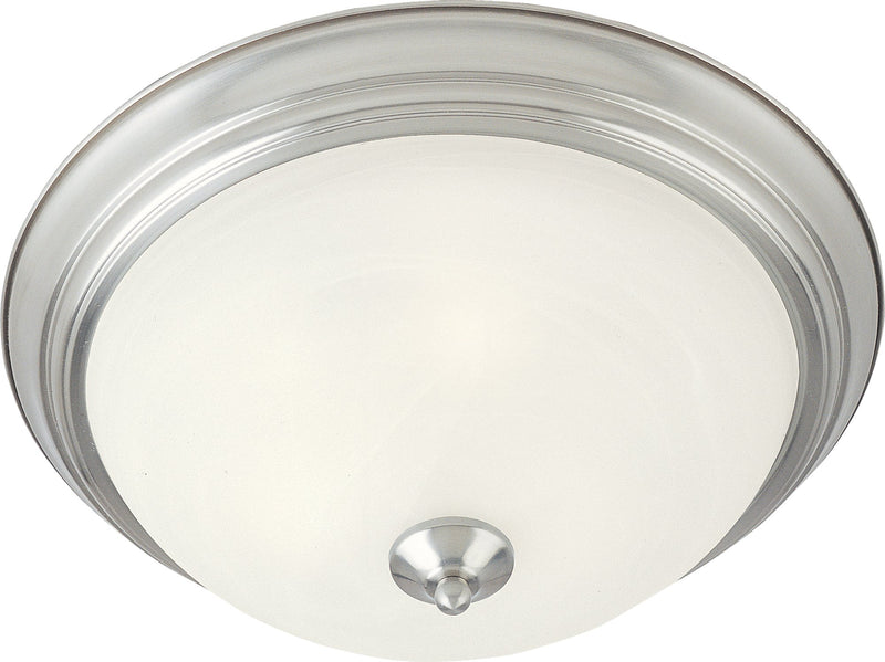 Essentials 11.5" 2 Light Flush Mount in Satin Nickel