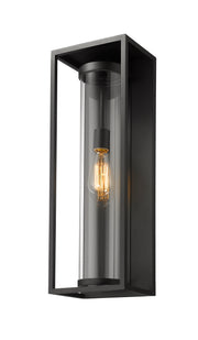 Dunbroch 1 Light 8" Outdoor Wall Light, 24.25" Tall in Black