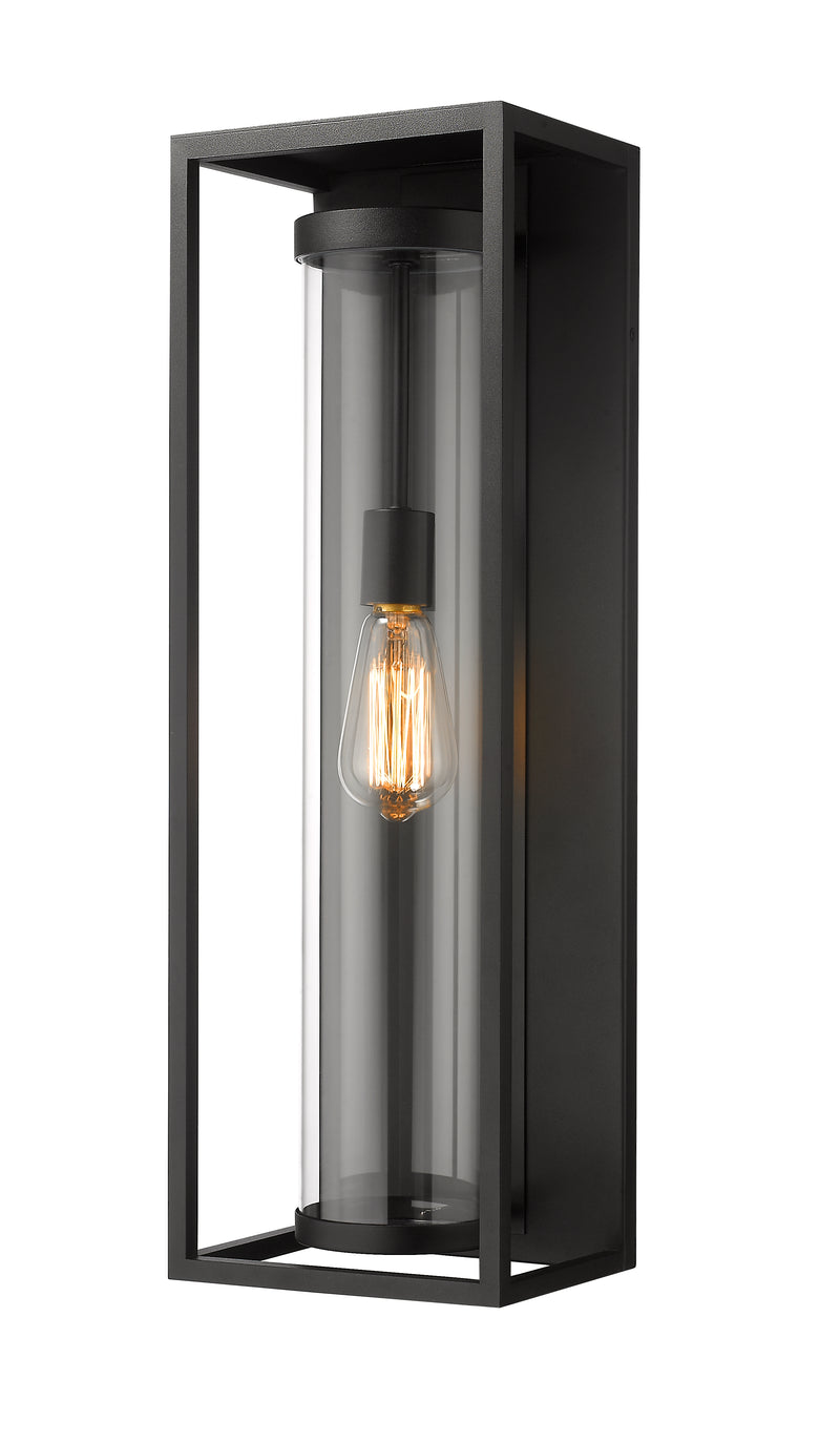 Dunbroch 1 Light 8" Outdoor Wall Light, 24.25" Tall in Black