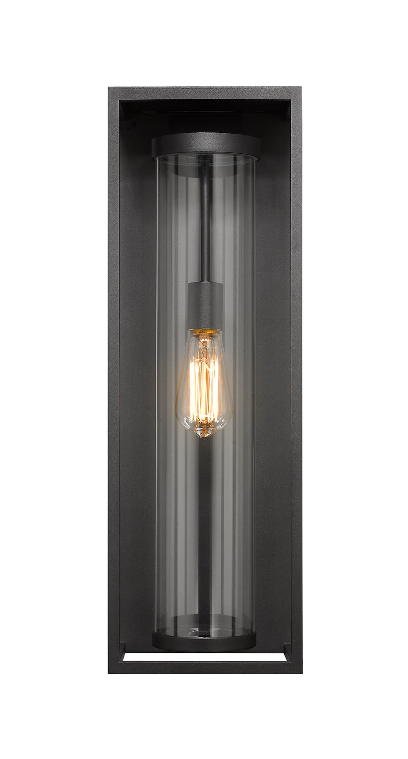 Dunbroch 1 Light 8" Outdoor Wall Light, 24.25" Tall in Black