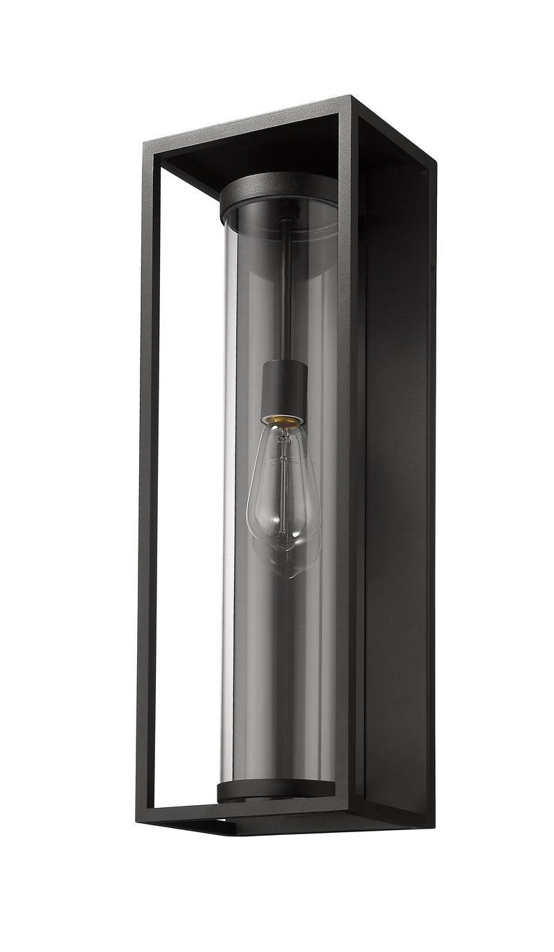 Dunbroch 1 Light 8" Outdoor Wall Light, 24.25" Tall in Black