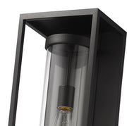 Dunbroch 1 Light 8" Outdoor Wall Light, 18.25" Tall in Black
