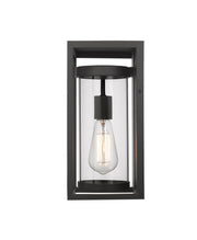 Dunbroch 1 Light 8" Outdoor Wall Light, 13" Tall in Black
