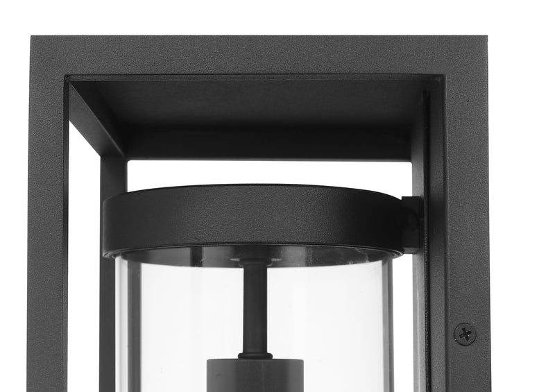 Dunbroch 1 Light 8" Outdoor Wall Light, 13" Tall in Black