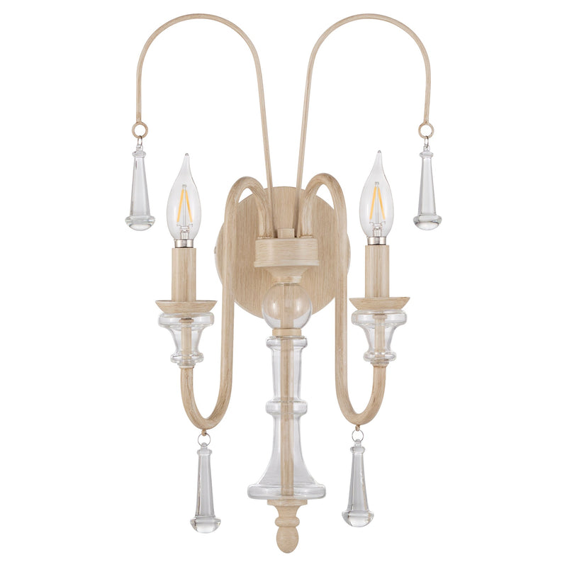 Clasica 2 Light Wall Sconce in WSH OAK