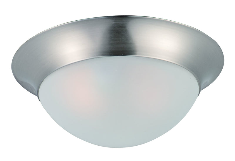 Essentials 12" 1 Light Flush Mount in Satin Nickel