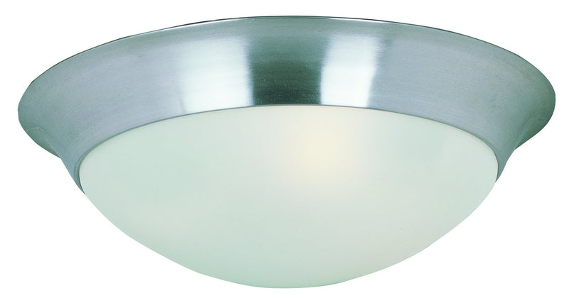 Essentials 14" 2 Light Flush Mount in Satin Nickel