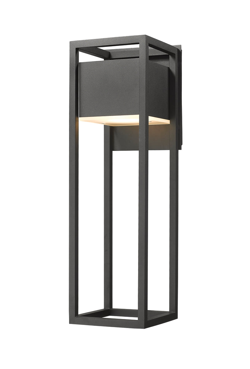 Barwick 1 Light 8" Outdoor Wall Light in Black