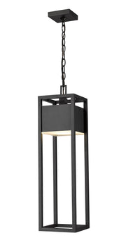 Barwick 1 Light 7" Outdoor Chain Mount Ceiling Fixture in Black