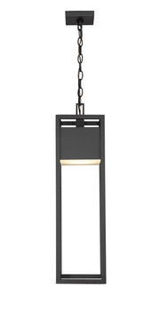 Barwick 1 Light 7" Outdoor Chain Mount Ceiling Fixture in Black
