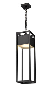 Barwick 1 Light 7" Outdoor Chain Mount Ceiling Fixture in Black
