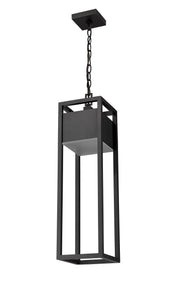Barwick 1 Light 7" Outdoor Chain Mount Ceiling Fixture in Black