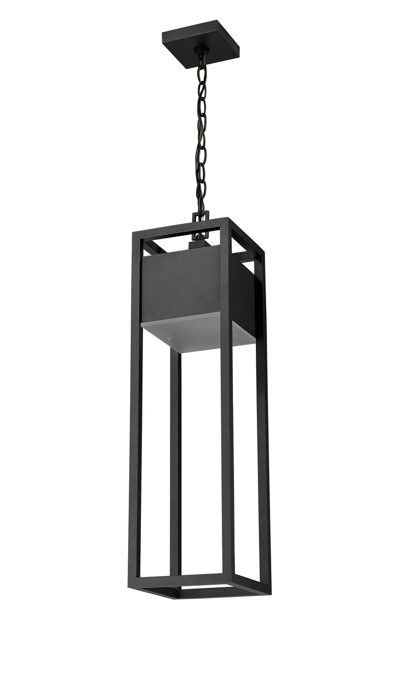 Barwick 1 Light 7" Outdoor Chain Mount Ceiling Fixture in Black