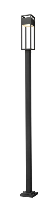 Barwick 1 Light 7" Outdoor Post Mount Fixture in Black, 96" Square Post