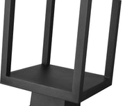 Barwick 1 Light 7" Outdoor Post Mount Fixture in Black, Post Top Only, Square Fitter