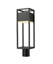Barwick 1 Light 6.25" Outdoor Post Mount Fixture in Black, Post Top Only, Round Fitter