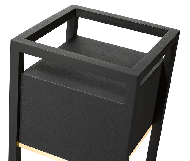 Barwick 1 Light 6.25" Outdoor Post Mount Fixture in Black, Post Top Only, Round Fitter