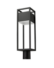 Barwick 1 Light 6.25" Outdoor Post Mount Fixture in Black, Post Top Only, Round Fitter