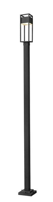 Barwick 1 Light 6.25" Outdoor Post Mount Fixture in Black, 96" Square Post