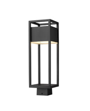 Barwick 1 Light 6.25" Outdoor Post Mount Fixture in Black, Post Top Only, Square Fitter