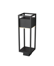 Barwick 1 Light 6.25" Outdoor Post Mount Fixture in Black, Post Top Only, Square Fitter