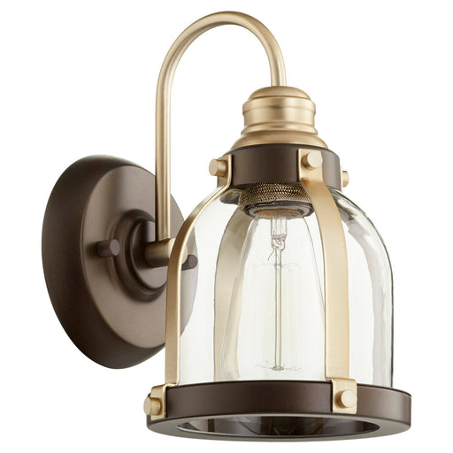 Denny 1 Light Wall Sconce in Aged Brass / Oiled Bronze