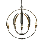Double Cirque Chandelier in Dark Smoke - 104205-SKT-07 by Hubbardton Forge
